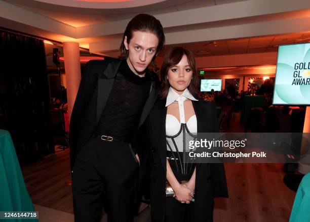 Percy Hynes White and Jenna Ortega at the 80th Golden Globes After Party Powered By Billboard held at The Beverly Hilton on January 10, 2023 in...