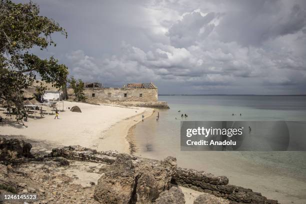 View of a beach in the city of Nampula located between the Mozambique Channel and Mossuril Bay in Mozambique Island which is one of the important...