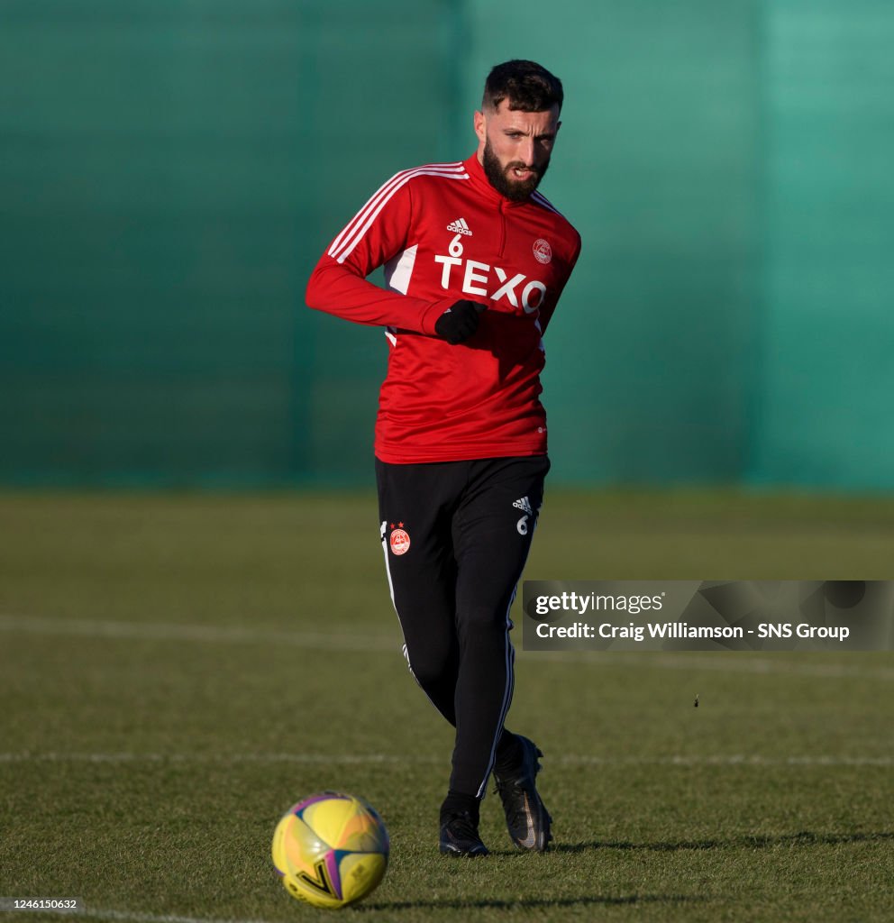 Shinnie Graeme Shinnie during an Aberdeen training session at Cormack Park ...
