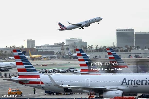 Los Angeles, CaliforniaJan. 11, 2023Flights are in the air and preparing to take off at LAX on Jan. 11, 2023 after an FAA computer problem. The...