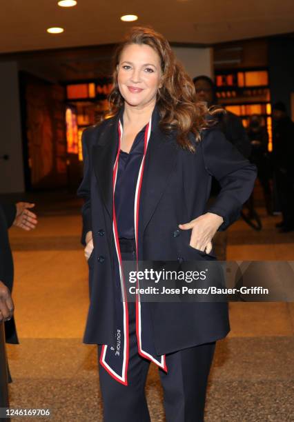 Drew Barrymore is seen on January 11, 2023 in New York City.