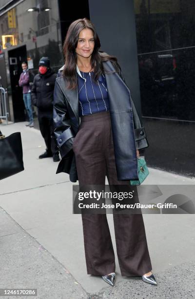 Katie Holmes is seen on January 11, 2023 in New York City.