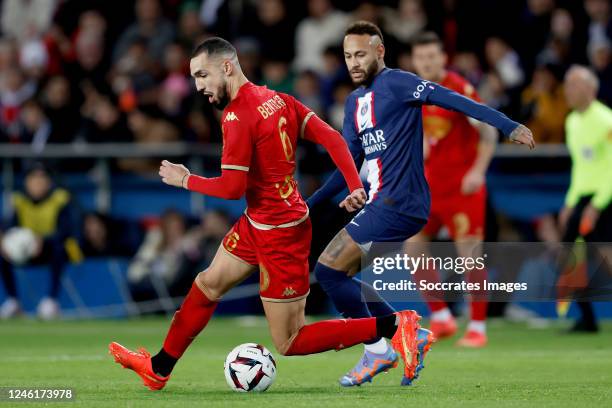 Nabil Bentaleb of Angers during the French League 1 match between Paris Saint Germain v Angers at the Parc des Princes on January 11, 2023 in Paris...