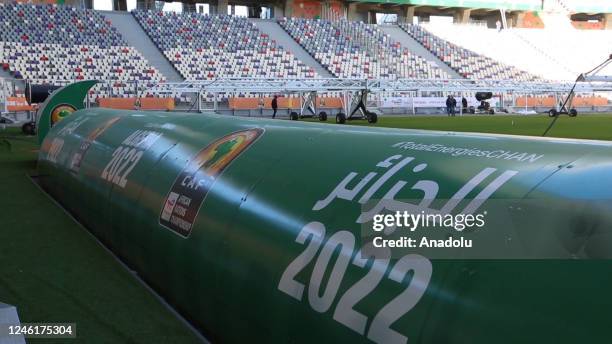 An interior view of the Nelson Mandela Stadium after all preparations completed within the upcoming African Nations Championship in Algiers, Algeria...