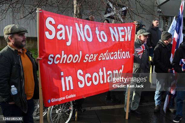 January 12: Opposing groups demonstrate outside the Scottish Parliament in the wake of the Scottish Government's recently-passed Gender Recognition...