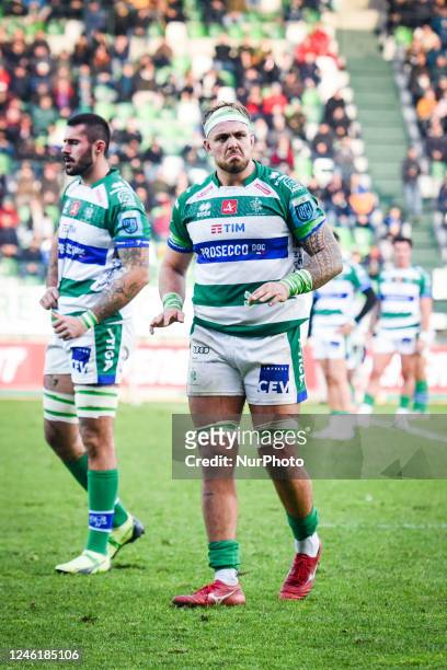 Niccol Cannone during the rugby match between Benetton Treviso and Zebre Parma valid for the United Rugby Championship played at Monigo stadium in...