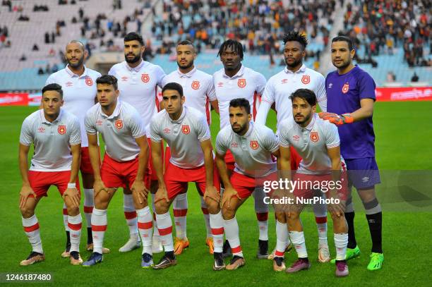 Players of Etoile Sportive of Sahel pose for a photo during Tunisia championship - match between Esperance Sportive Tunis vs Etoile Sportive of Sahel...