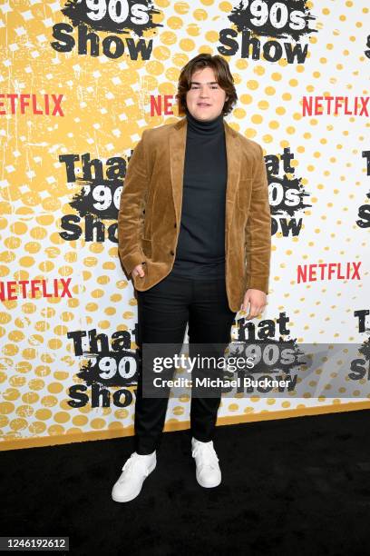 Maxwell Acee Donovan at the special screening for Netflix's "That '90s Show" held at the Tudum Screening Room on January 12, 2023 in Los Angeles,...