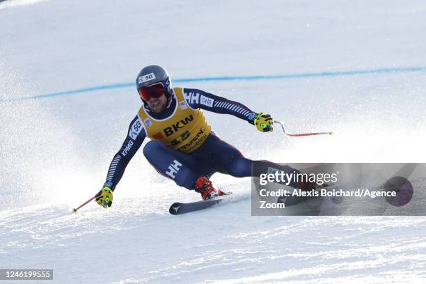 Aleksander Aamodt Kilde of Team Norway takes 1st place during the Audi FIS Alpine Ski World Cup Men's Super G on January 13, 2023 in Wengen,...