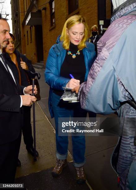 Cybill Shepherd is seen in midtown on January 12, 2023 in New York City.