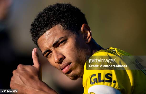 Jude Bellingham of Borussia Dortmund during the friendly match between Borussia Dortmund and FC Basel on January 13, 2023 in Marbella, Spain.