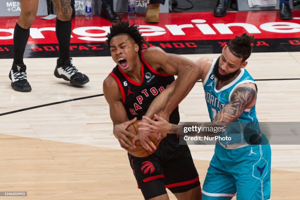 Toronto Raptors V Charlotte Hornets - NBA Game Of Season 2022-2023 At Scotiabank Arena