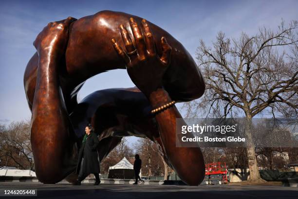 Boston, MA Embrace, the Dr. Martin Luther King Jr. Memorial sculpture at Boston Common.