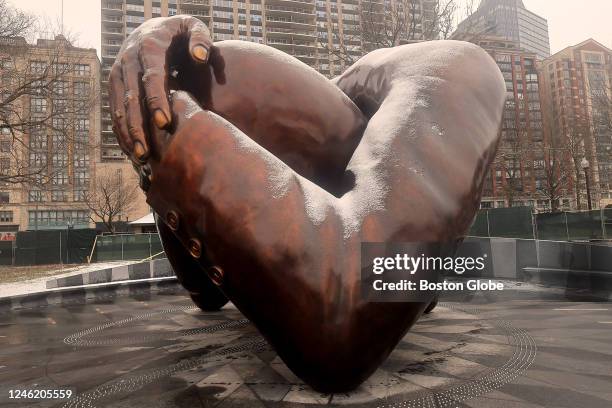 Boston, MA Embrace, the Dr. Martin Luther King Jr. Memorial sculpture at Boston Common.