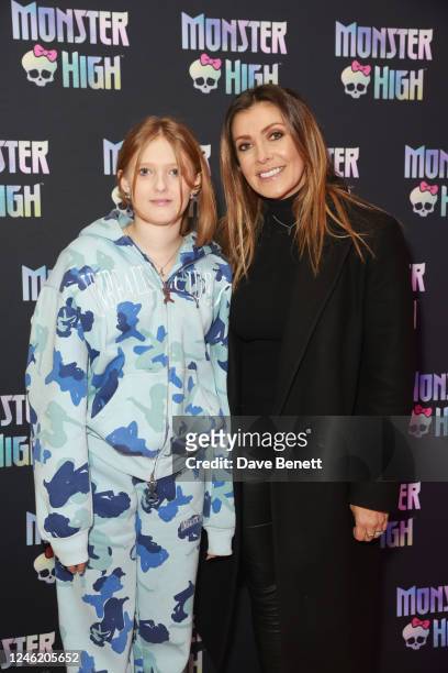 Polly Lomas and Kym Marsh attend the Monster High Freaky Friday Party at One Marylebone on January 13, 2023 in London, England.