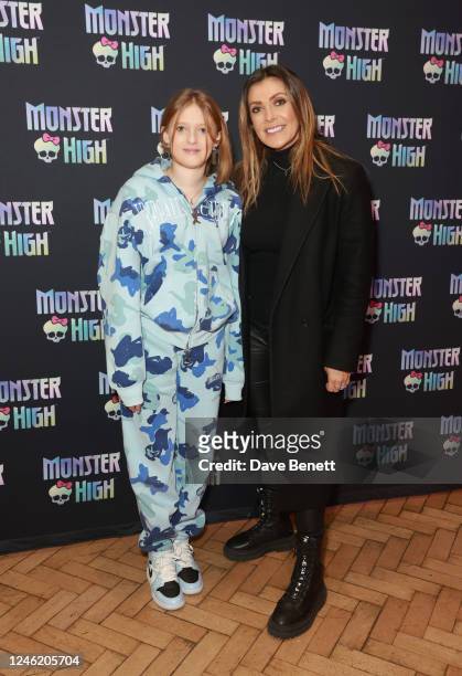 Polly Lomas and Kym Marsh attend the Monster High Freaky Friday Party at One Marylebone on January 13, 2023 in London, England.