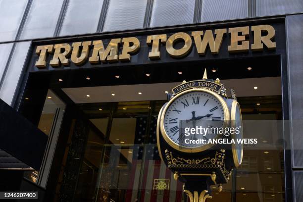 View of Trump Tower in New York City on January 13, 2023. - A New York judge on Friday fined Donald Trump's family business the maximum penalty...