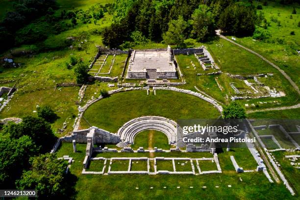 pietracupa archaeological site, roman theatre, molise, italy - molise stock pictures, royalty-free photos & images