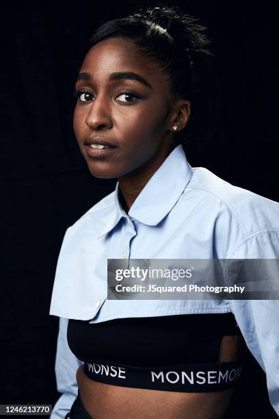 Ayo Edebiri of FX's 'The Bear' poses for a portrait during the 2023 Winter Television Critics Association Press Tour at The Langham Huntington,...