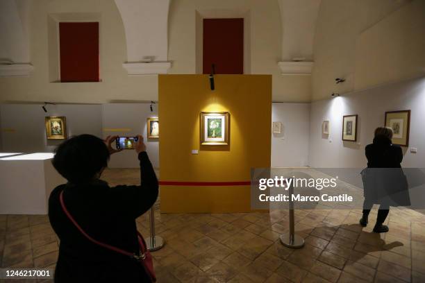 View of the exhibition "Degas, the return to Naples", in the monumental complex of San Domenico Maggiore in Naples, with also paintings by other...