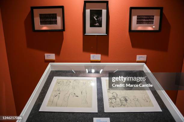 Drawings by Edgar Degas, within the exhibition "Degas, the return to Naples", in the monumental complex of San Domenico Maggiore in Naples.