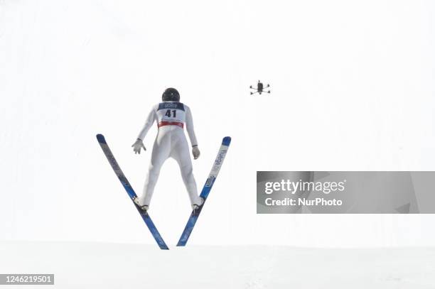 Marius Lindvik during Ski Jumping World Cup in Zakopane, Poland on January 13, 2023
