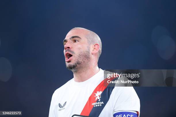 Stefano Sturaro of Genoa CFC looks on during the Coppa Italia match between AS Roma and Genoa CFC at Stadio Olimpico, Rome, Italy on 12 January 2023.