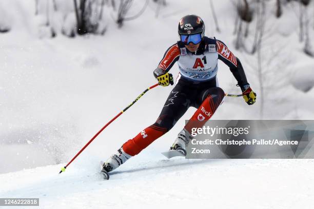 Marie-michele Gagnon of Team Canada in action during the Audi FIS Alpine Ski World Cup Women's Super G on January 14, 2023 in St. Anton, Austria.