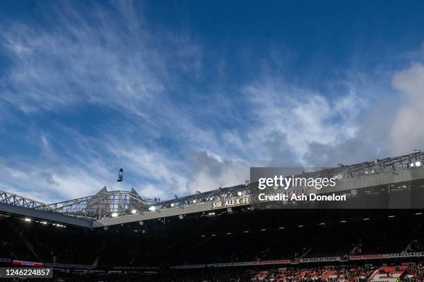 General View during the Premier League match between Manchester United and Manchester City at Old Trafford on January 14, 2023 in Manchester, United...