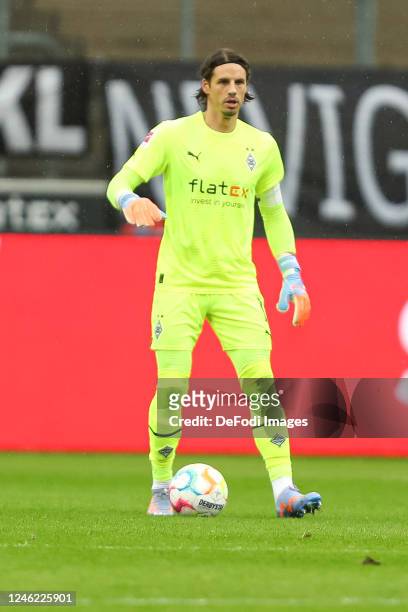 Goalkeeper Yann Sommer of Borussia Moenchengladbach controls the ball during the Friendly match between Borussia Mönchengladbach vs FC St. Pauli at...