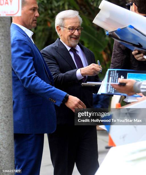 Steven Spielberg is seen on January 13, 2023 in Los Angeles, California.