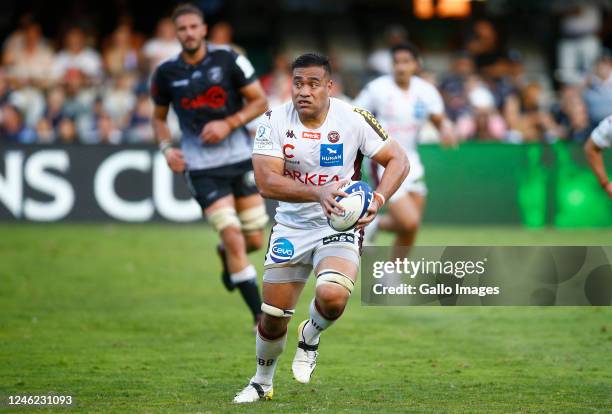 Caleb Timu of Union Bordeaux Begles during the Heineken Champions Cup match between Cell C Sharks and Union Bordeaux-Begles at Hollywoodbets Kings...