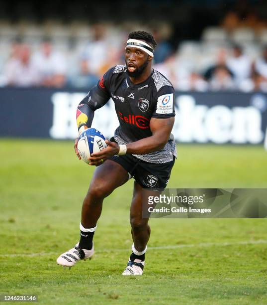 Siya Kolisi of the Cell C Sharks during the Heineken Champions Cup match between Cell C Sharks and Union Bordeaux-Begles at Hollywoodbets Kings Park...