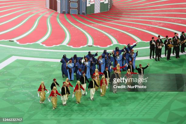 Opening ceremony of the 7th African Nations Championship at the Nelson Mandela stadium in Algiers, Algeria, on January 13, 2022.