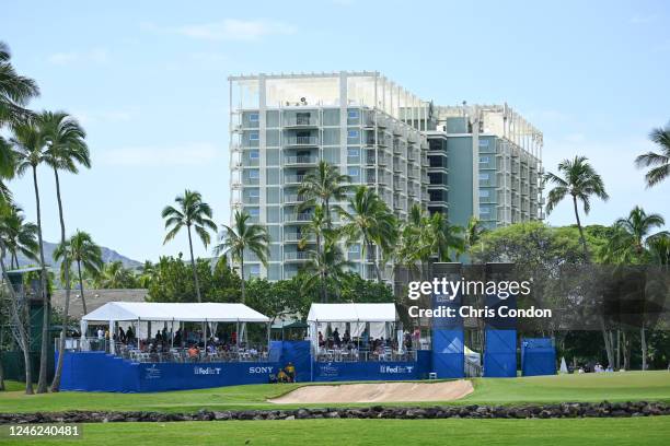 View of 17th hole during the third round of the Sony Open in Hawaii at Waialae Country Club on January 14, 2023 in Honolulu, Hawaii.