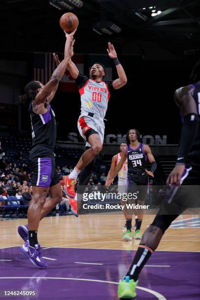 Jalen Lecque of the Rio Grande Valley Vipers shoots the ball against the Stockton Kings during a NBA G-League game at Stockton Arena on January 14,...