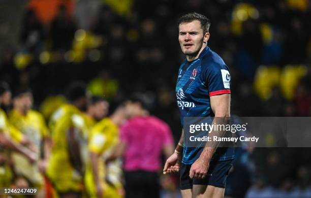 La Rochelle , France - 14 January 2023; Jacob Stockdale of Ulster during the Heineken Champions Cup Pool B Round 3 match between La Rochelle and...