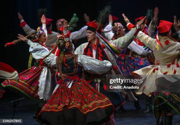 Members of the 'NOWA HUTA' Song and Dance Ensemble, a group dedicated to preserving Polish cultural heritage through traditional songs and dances,...