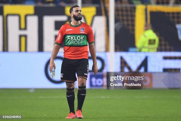 GelreDome, football, Dutch Eredivisie, season 2022 / 2023, red card NEC player Oussama Tannane during the match Vitesse - NEC - Photo by Icon sport...
