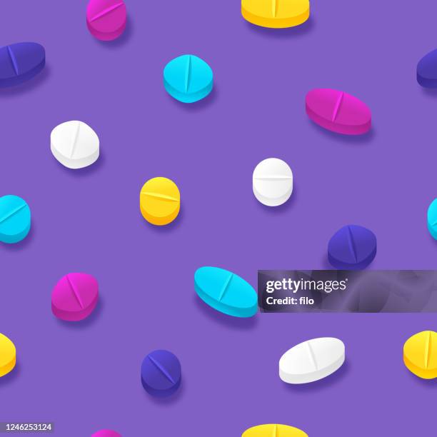 stockillustraties, clipart, cartoons en iconen met naadloze pillen en farmaceutische geneesmiddelen. - generiek geneesmiddel