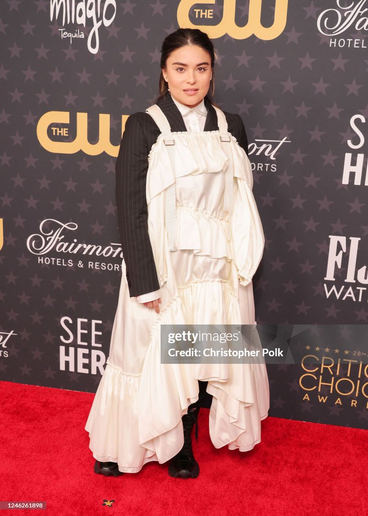 Devery Jacobs at the 28th Critics' Choice Awards held at the Fairmont