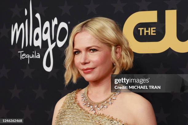 Actress Michelle Williams arrives for the 28th Annual Critics Choice Awards at the Fairmont Century Plaza Hotel in Los Angeles, California on January...
