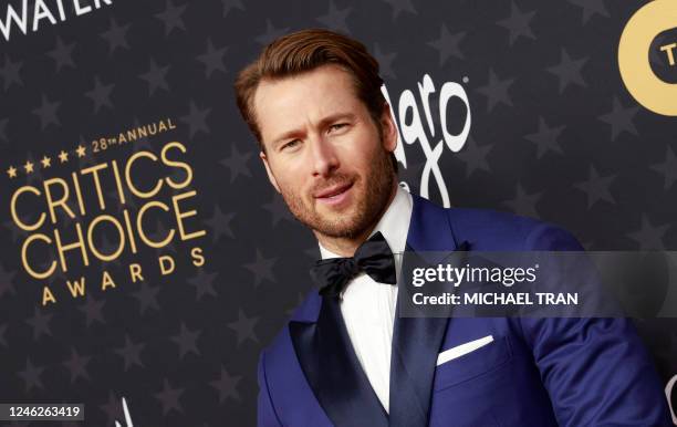 Actor Glen Powell arrives for the 28th Annual Critics Choice Awards at the Fairmont Century Plaza Hotel in Los Angeles, California on January 15,...