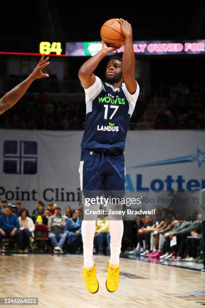 Emmanuel Mudiay of the Iowa Wolves shoots the ball against the Memphis Hustle during an NBA G-League game on January 15, 2023 at the Wells Fargo...