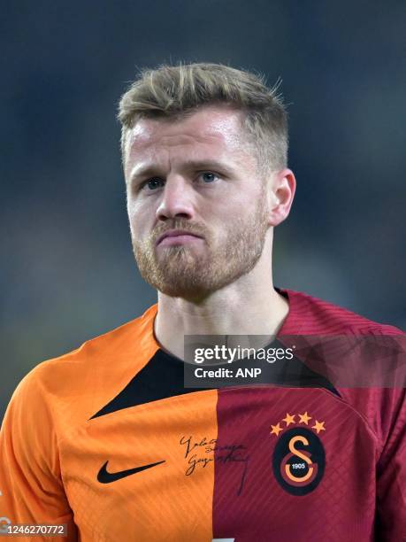 Fredrik Midtsjo of Galatasaray AS during the Turkish Super Lig match between Fenerbahce AS and Galatasaray AS at Ulker stadium on January 8, 2023 in...