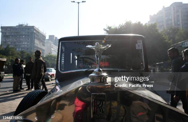 Gleaming Rolls Royce participating in the 56th edition of the Statesman Vintage & Classic Car Rally.