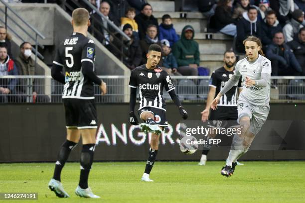 Yanis MASSOLIN - 08 Azzeddine OUNAHI during the Ligue 1 Uber Eats match between Angers and Clermont at Stade Raymond Kopa on January 15, 2023 in...