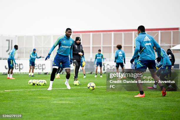 Paul Pogba of Juventus during a training session at JTC on January 16, 2023 in Turin, Italy.