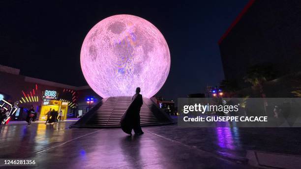 Picture shows the Boulevard entertainment city in the Saudi capital Riyadh, on January 16, 2023.