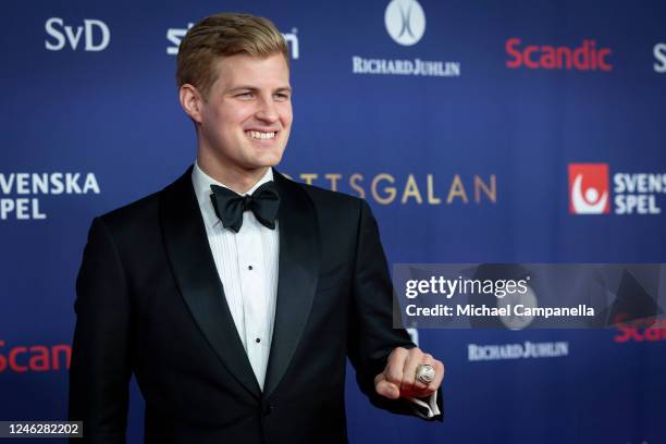 Marcus Ericsson attend the Idrottsgalan 2023, the Swedish Sports Gala, at Avicii Arena on January 16, 2023 in Stockholm, Sweden.